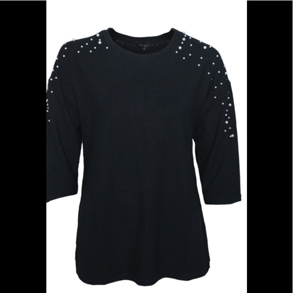 NWT En/Kay sweater with pearls - Picture 1 of 4